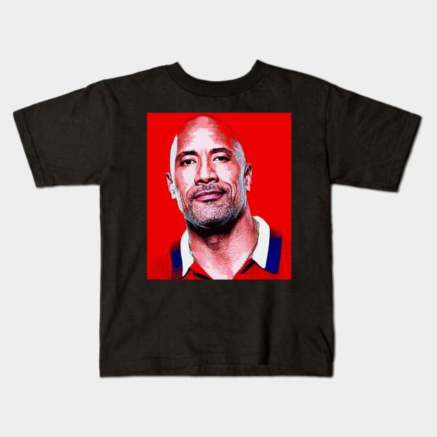 dwayne johnson Kids T-Shirt by oryan80